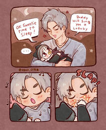 Sylus and his baby with poor music taste
